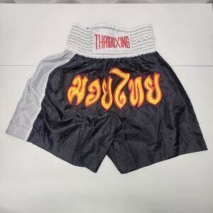 VGT Thai Boxing Shorts Men XXL Black White Kickboxing Martial Arts Muay Thai Art